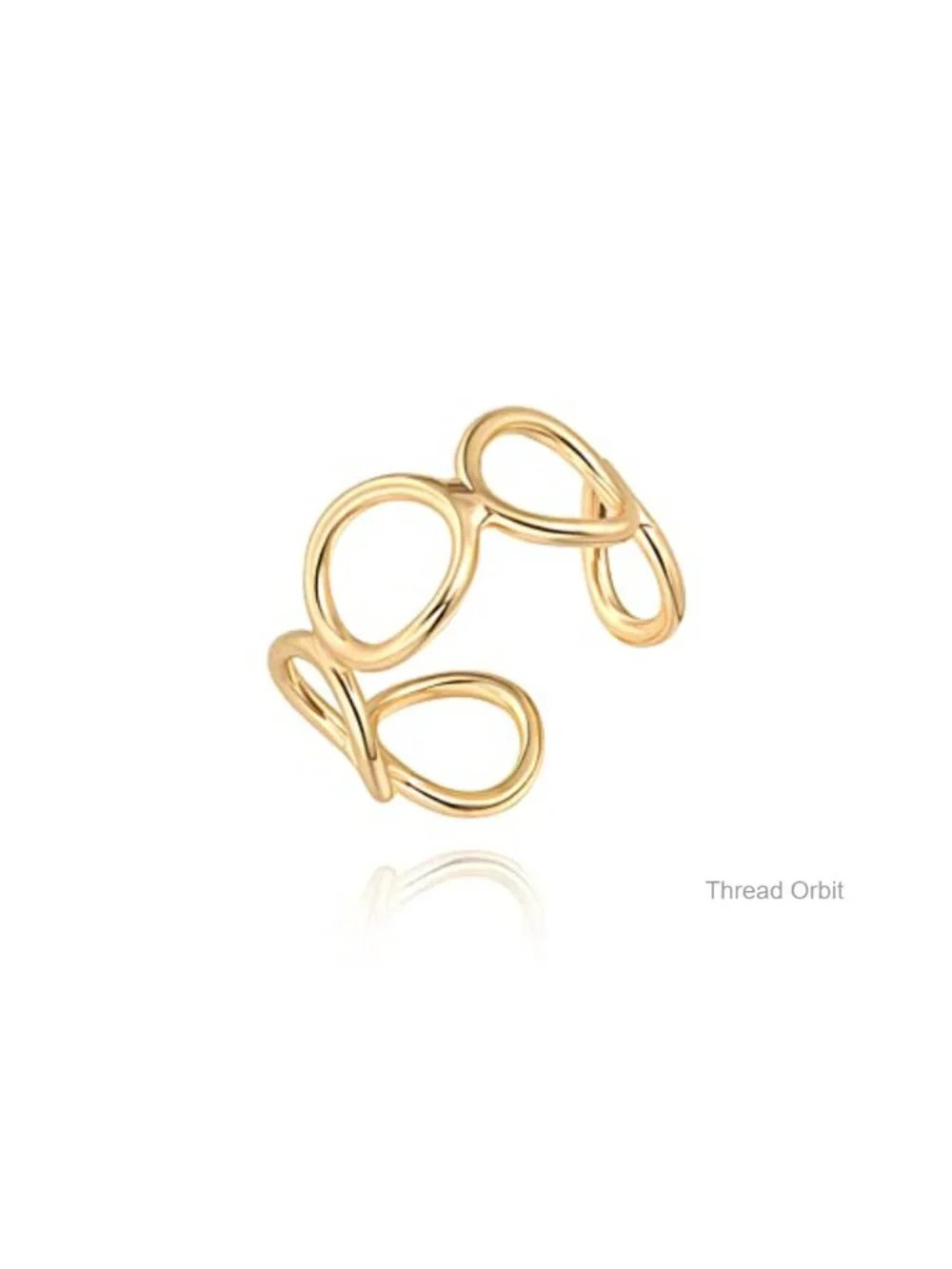 18k Gold Plated Adjustable Circle Ring CZ Stacking Knuckle Rings Fashion Jewelry